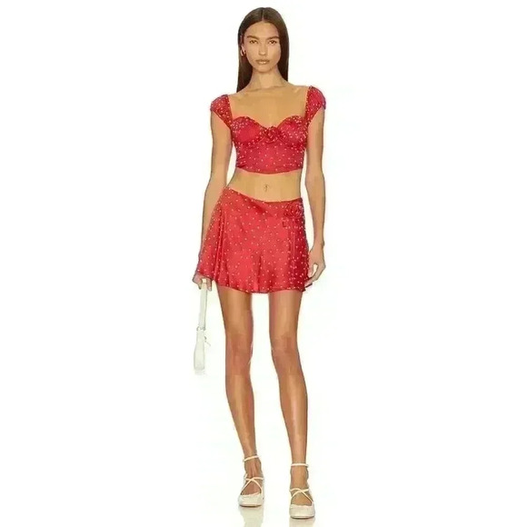 FOR LOVE & LEMONS NORA MICRO MINI SKORT AND ELANOR TOP, Top & Bottoms XXS - Picture 1 of 6
